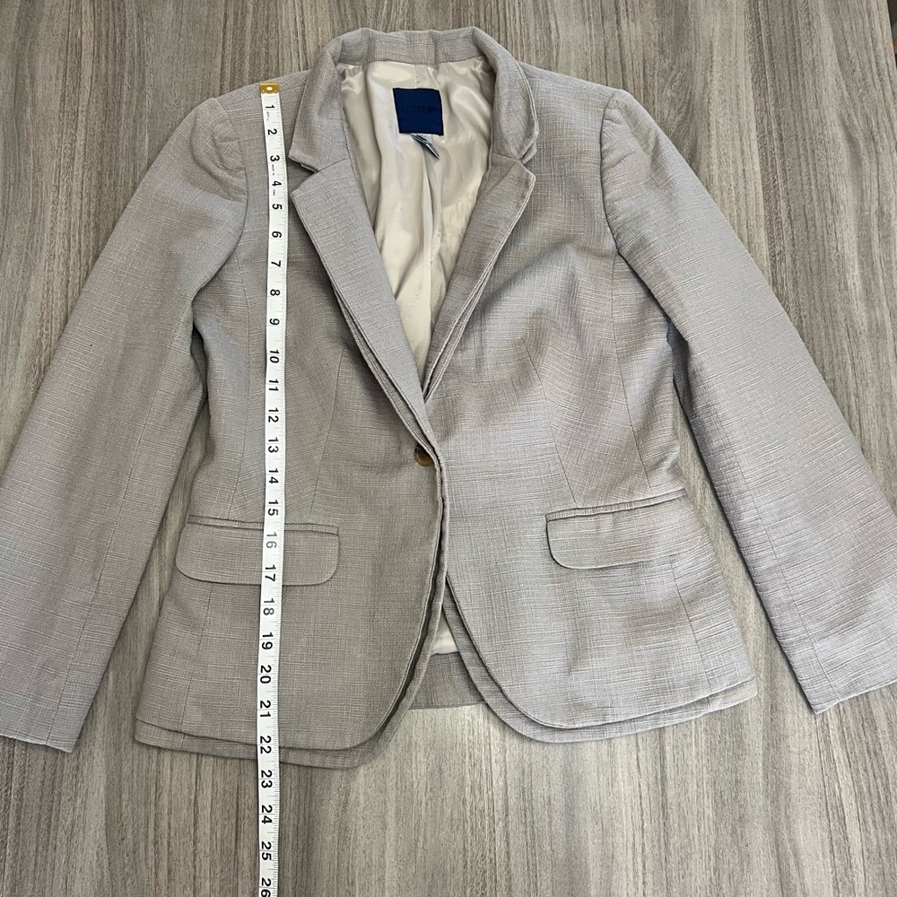 J. Crew Light Gray Single-Button Blazer - image 7